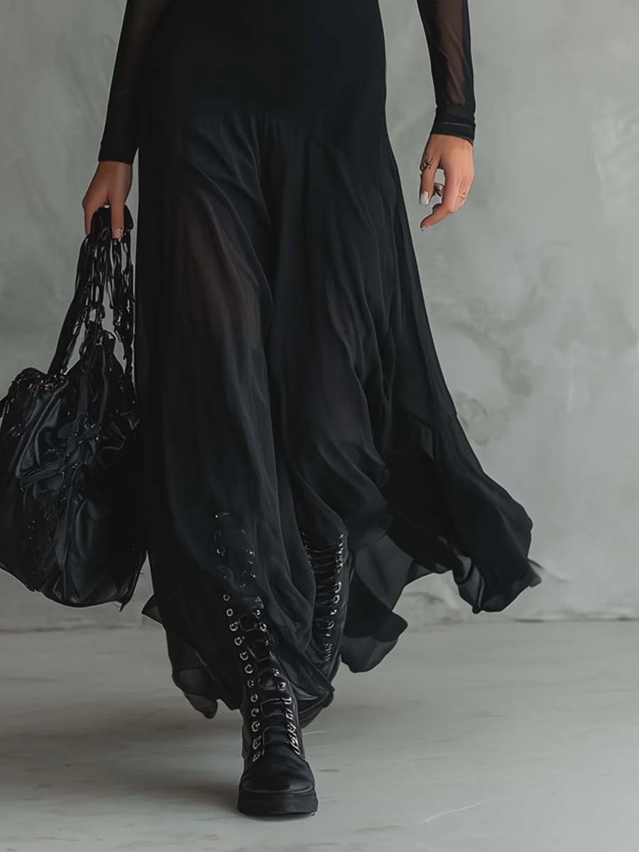 CARLA | Vestido maxi con tul