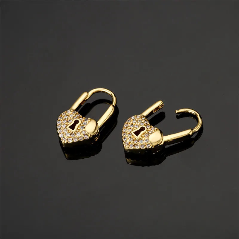 CARMEN | Pendientes con candado dorado