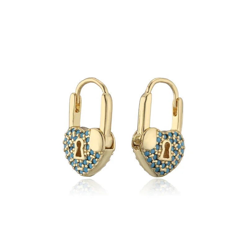 CARMEN | Pendientes con candado dorado