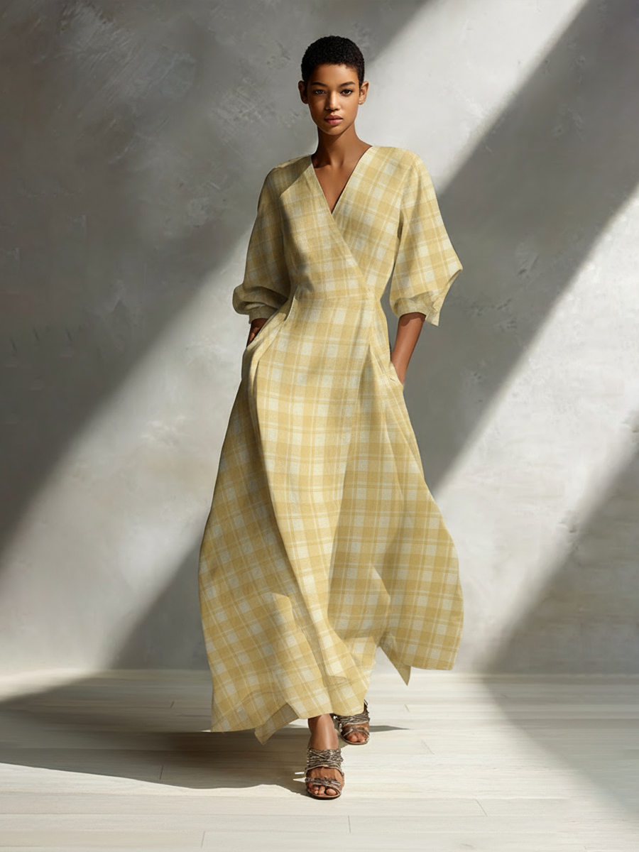ISABELA | Vestido maxi escote en V