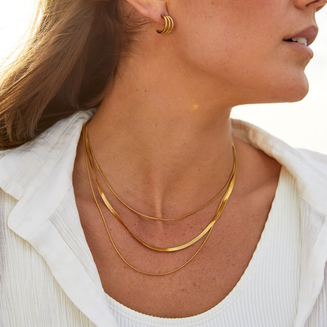 SARA | Cadena de oro de doble capa
