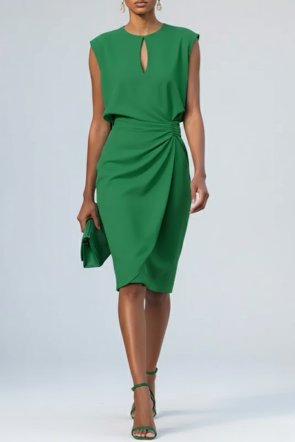 LILIANNA | Vestido midi con cintura fruncida