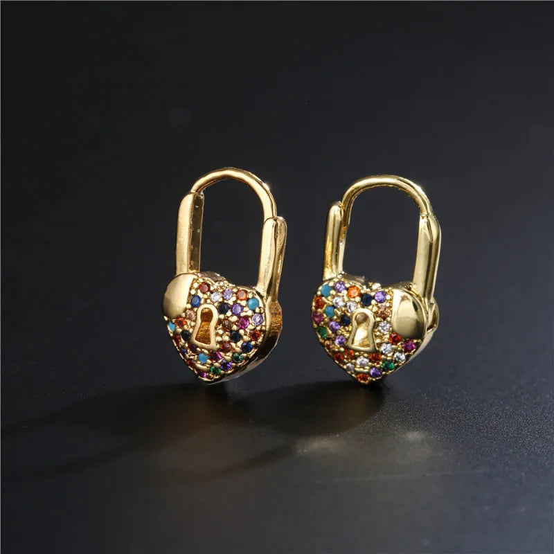CARMEN | Pendientes con candado dorado