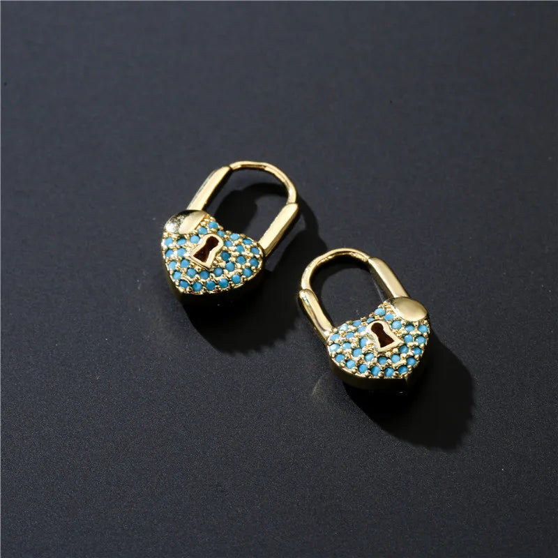 CARMEN | Pendientes con candado dorado