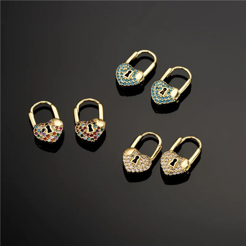 CARMEN | Pendientes con candado dorado