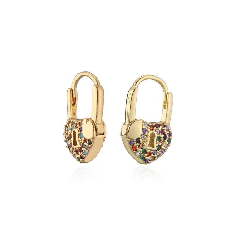 CARMEN | Pendientes con candado dorado