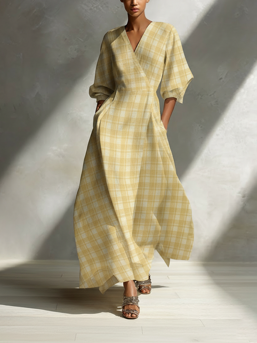 ISABELA | Vestido maxi escote en V