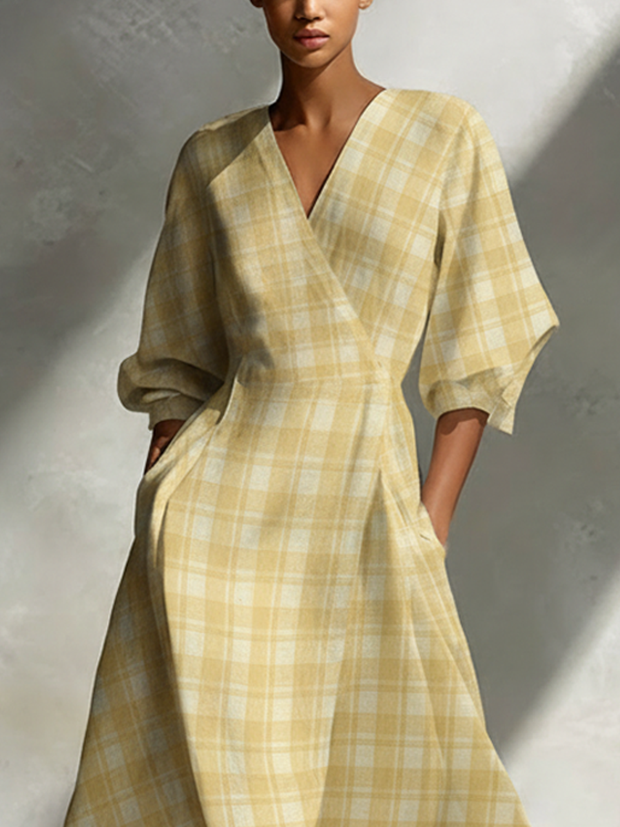 ISABELA | Vestido maxi escote en V