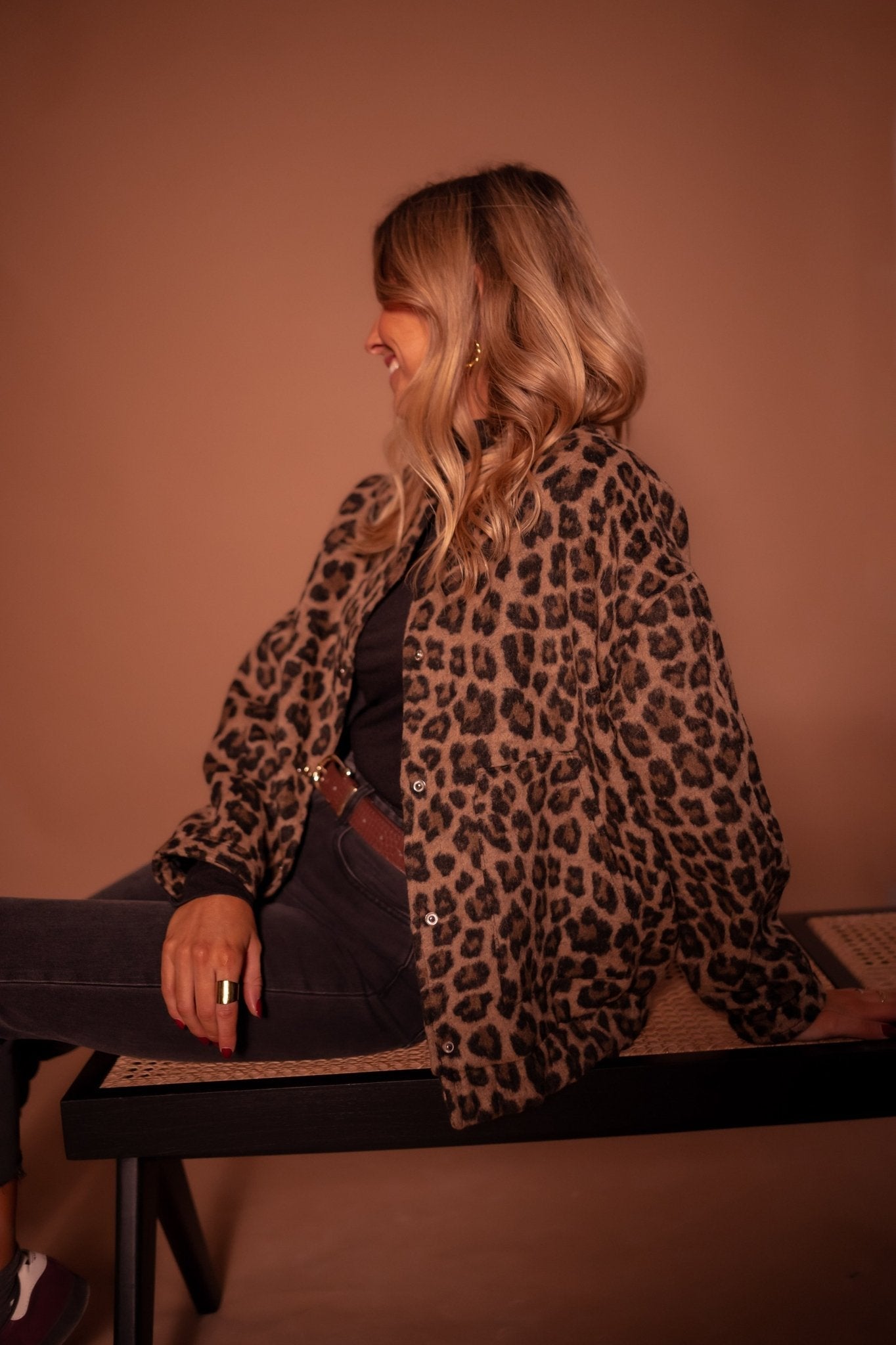 OLIWIA | Chaqueta con estampado de animal print