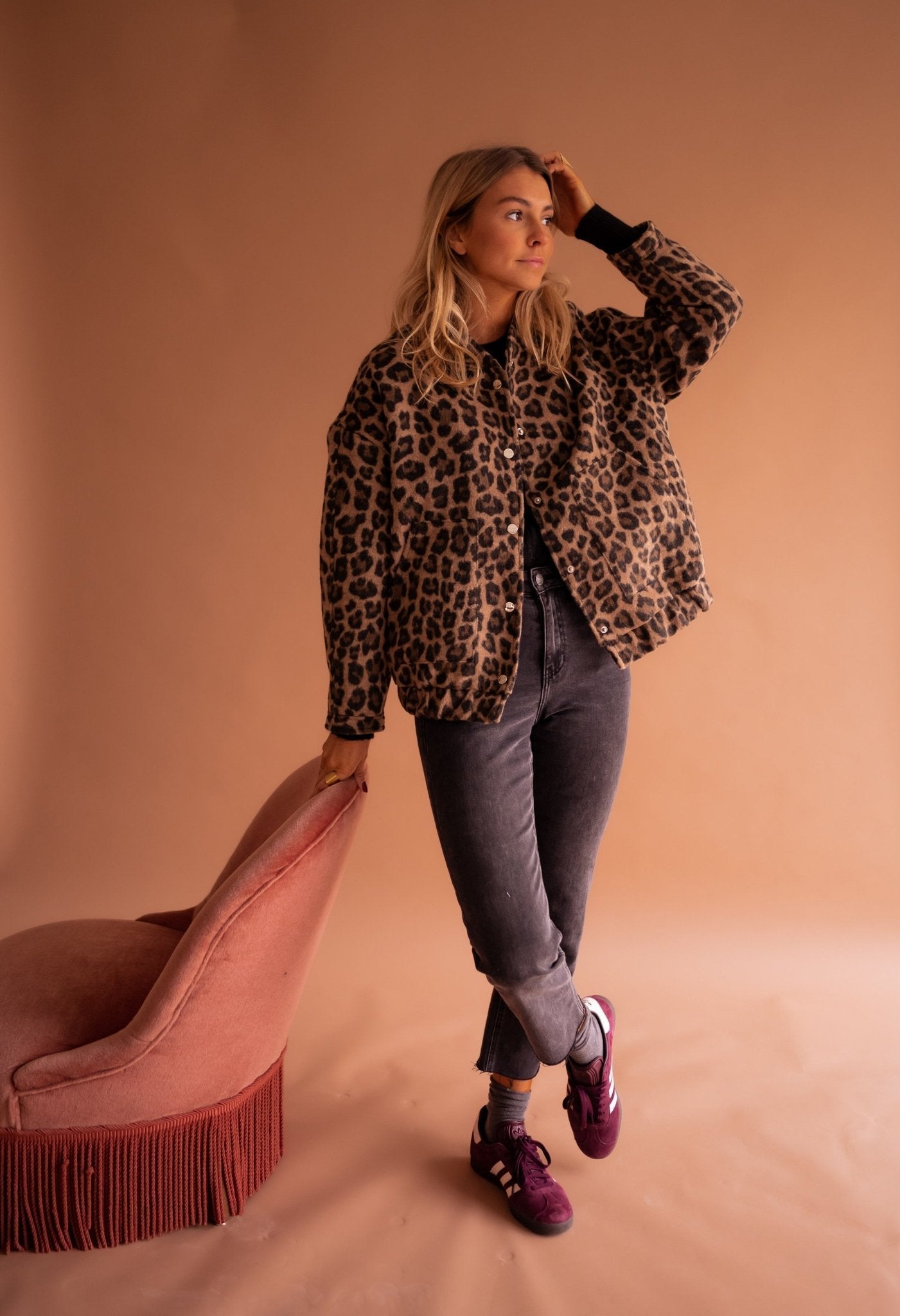 OLIWIA | Chaqueta con estampado de animal print