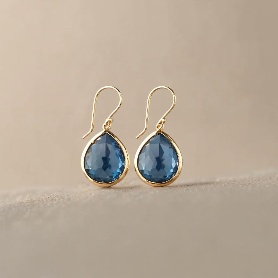 MILJANKA | Pendientes con cristal azul