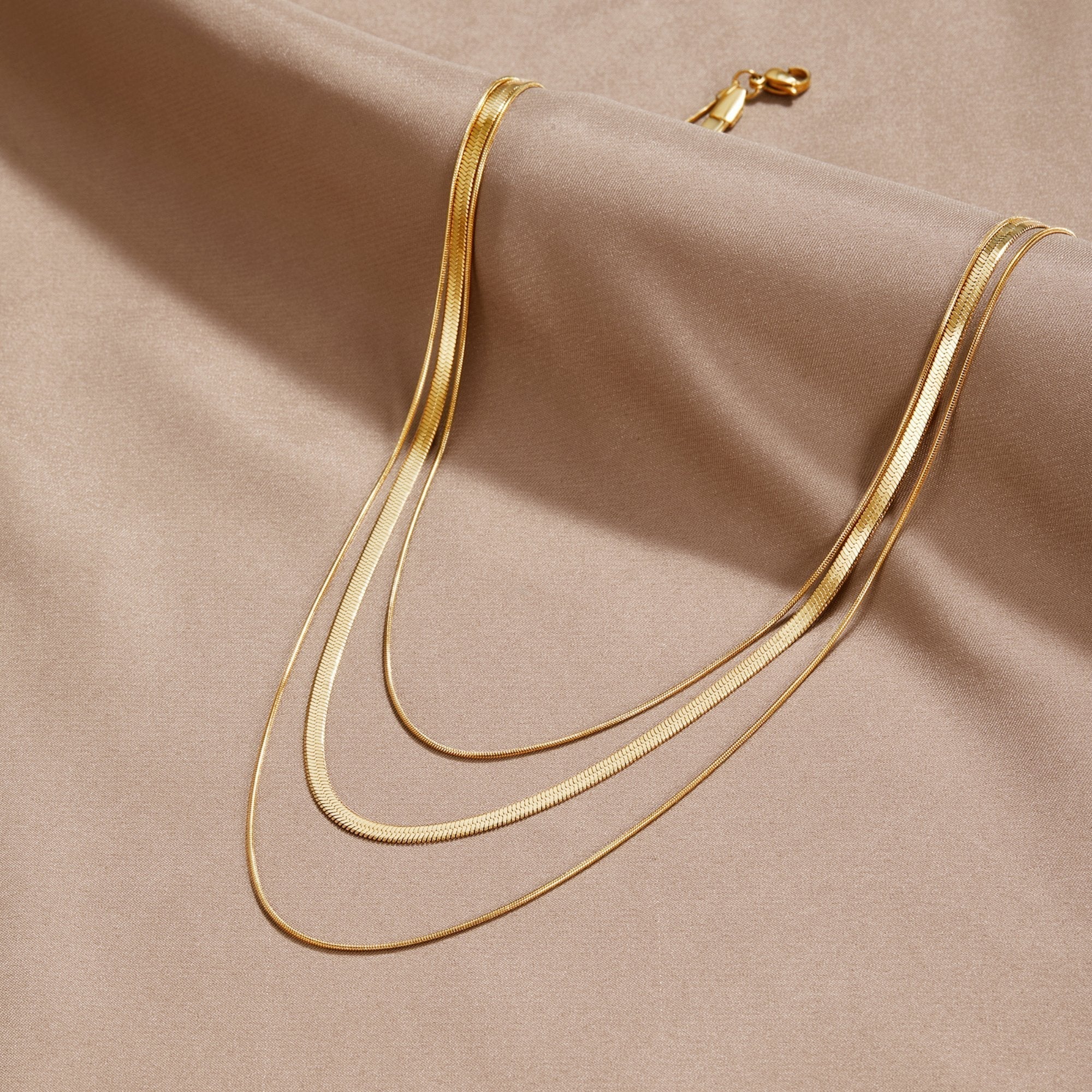 SARA | Cadena de oro de doble capa