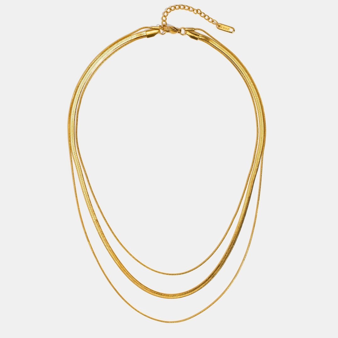 SARA | Cadena de oro de doble capa