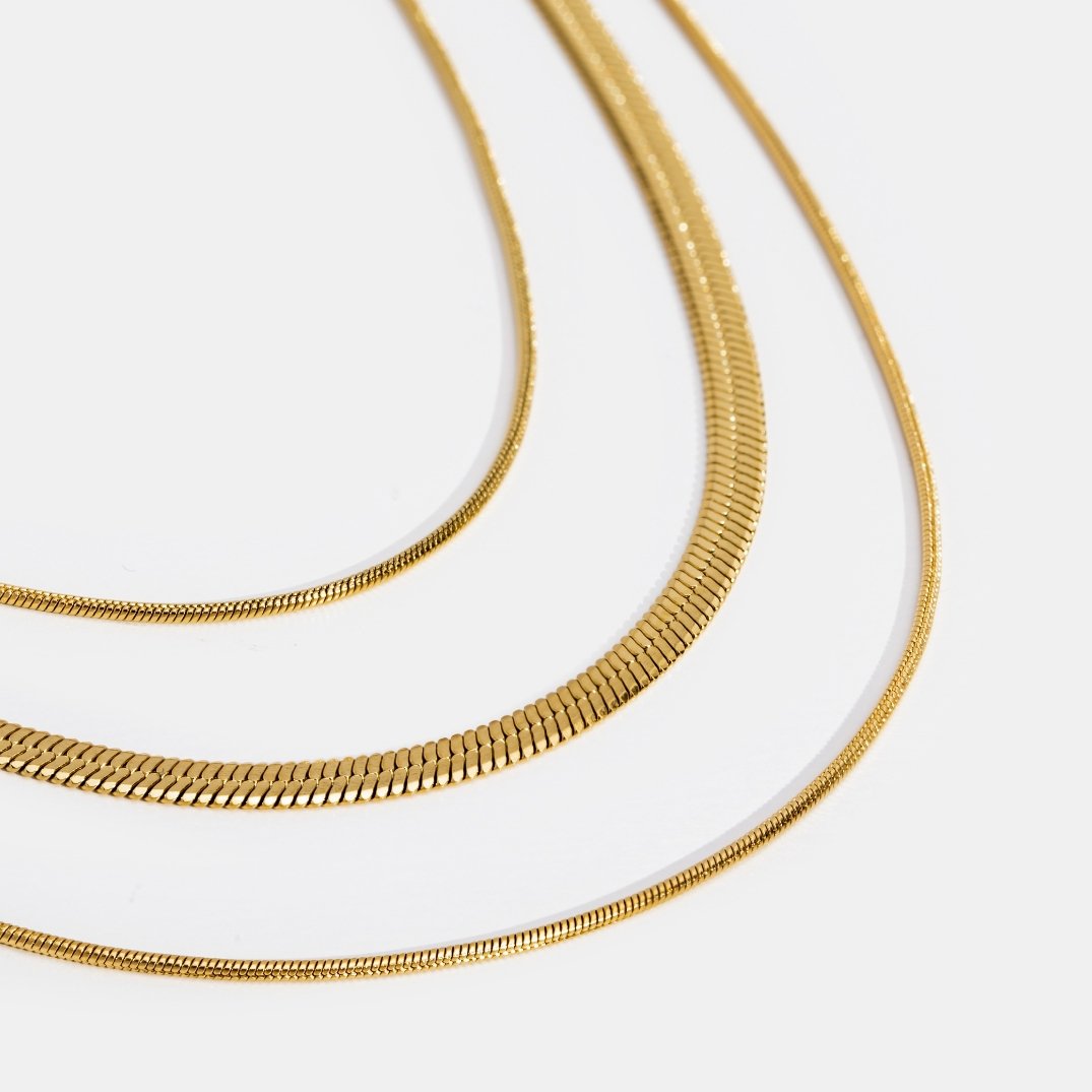 SARA | Cadena de oro de doble capa