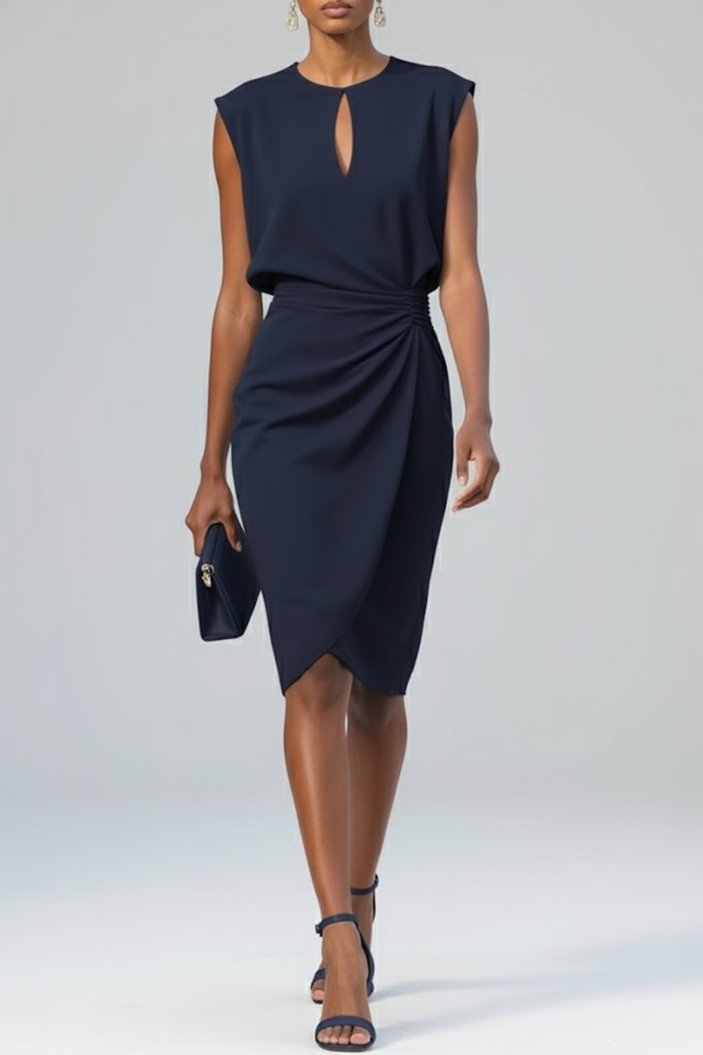LILIANNA | Vestido midi con cintura fruncida